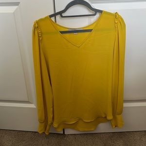 Loft Medium yellow long sleeve blouse